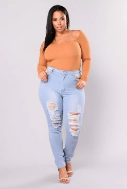 Fashion Nova Drive To The Ocean Jeans - Light Blue Wash Skinny Jeans