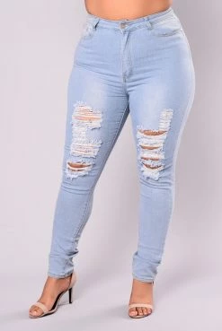 Fashion Nova Drive To The Ocean Jeans - Light Blue Wash Skinny Jeans
