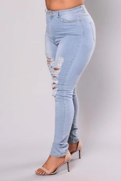 Fashion Nova Drive To The Ocean Jeans - Light Blue Wash Skinny Jeans