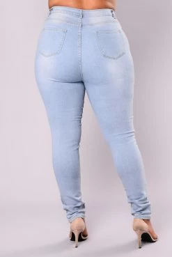 Fashion Nova Drive To The Ocean Jeans - Light Blue Wash Skinny Jeans