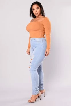 Fashion Nova Drive To The Ocean Jeans - Light Blue Wash Skinny Jeans