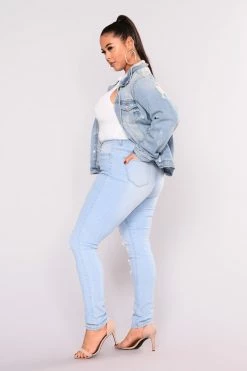 Fashion Nova Tempe Distressed Jeans - Light Wash