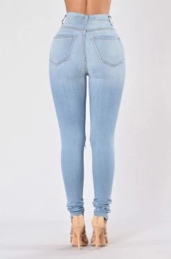 Fashion Nova Tough Luck Jeans - Light Blue