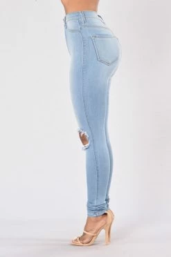 Fashion Nova Tough Luck Jeans - Light Blue