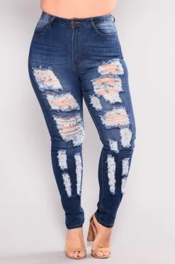 Fashion Nova Nanette High Rise Jeans - Medium Blue