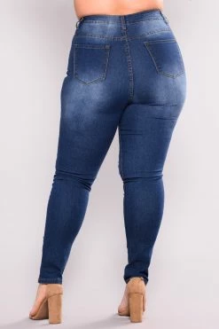 Fashion Nova Nanette High Rise Jeans - Medium Blue