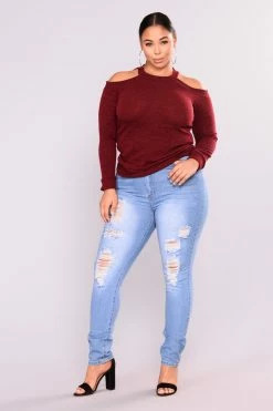 Fashion Nova Fantasea Nights High Rise Jeans - Light Blue Skinny Jeans