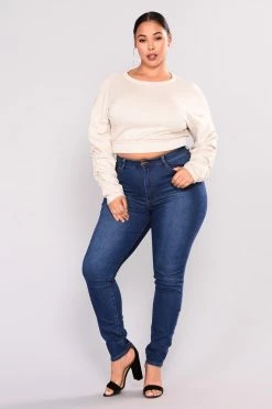 Fashion Nova First Pick High Rise Jeans - Medium Blue Wash