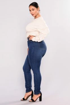 Fashion Nova First Pick High Rise Jeans - Medium Blue Wash
