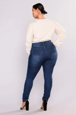Fashion Nova First Pick High Rise Jeans - Medium Blue Wash
