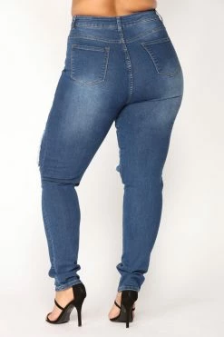 Coupon ⌛ Fashion Nova San Antonio Distressed 👖 Jeans - Medium Blue Skinny 👖 Jeans 👏 29 Fashion Nova San Antonio Distressed Jeans - Medium Blue Skinny Jeans