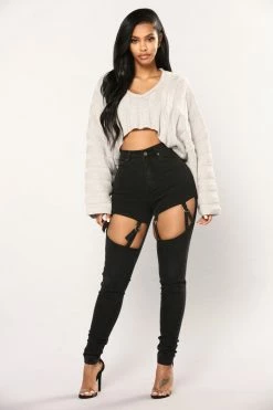 Fashion Nova That's What's Up Skinny Jeans - Black