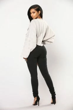 Fashion Nova That's What's Up Skinny Jeans - Black