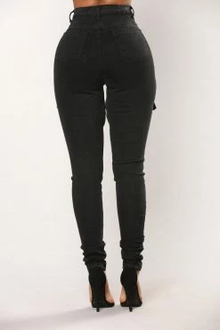 Fashion Nova That's What's Up Skinny Jeans - Black