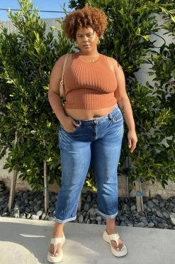 Fashion Nova Found The One Stretch Boyfriend Jeans - Dark Wash