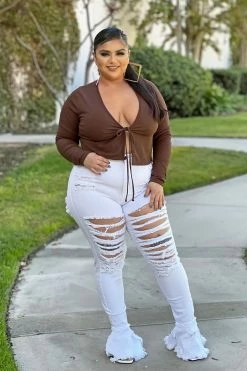 Fashion Nova Fray What You Mean Flare Leg Jeans - White Flare Jeans