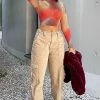 Fashion Nova Give Me A Break Cargo Carpenter Jeans - Khaki Baggy Jeans