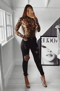 Fashion Nova Glistening Jeans - Black