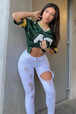 Fashion Nova Skinny Jeans Glistening Jeans - White