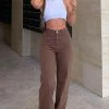 Fashion Nova Baggy Jeans Good Time High Waist Wide Leg Jeans - Brown