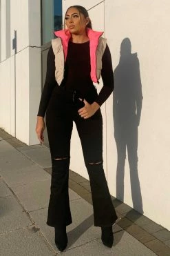 Fashion Nova Here To Stay Flare Jeans - Black