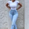 Fashion Nova Hometown Cutie Mom Jeans - Light Blue Wash