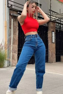 Fashion Nova I Got It From My Mama Jeans - Dark Denim Mom Jeans