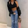 Fashion Nova I'll See Ya There Flare Jeans - Medium Blue Wash