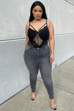 Fashion Nova Jessica Skinny Jeans - Grey