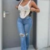 Discount ✨ Fashion Nova Bootcut 👖 Jeans Jessie Mid Rise Distressed Bootcut Jean - Light Blue Wash ✨ 1 Fashion Nova Bootcut Jeans Jessie Mid Rise Distressed Bootcut Jean - Light Blue Wash