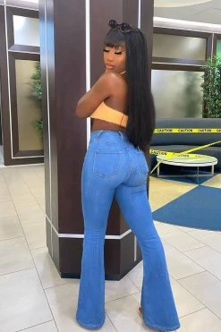 Fashion Nova Jodie High Rise Flare Jeans - Medium Blue Wash