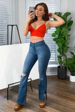 Fashion Nova Junk In The Trunk Flare Jeans - Light Blue Wash