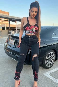 Fashion Nova Leave It To Me Straight Leg Jeans - Black