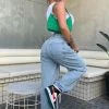 Fashion Nova Never Letting Go Distressed Boyfriend Jeans - Light Blue Wash Baggy Jeans