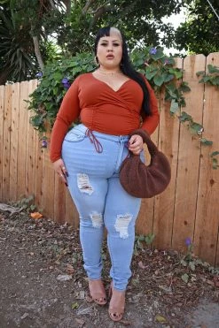 Fashion Nova Skinny Jeans On A Wave Jeans - Light Blue Wash