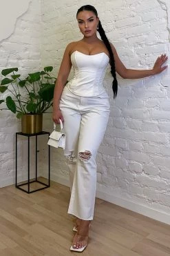 Fashion Nova Mom Jeans Only Love My Momma Jeans - Cream