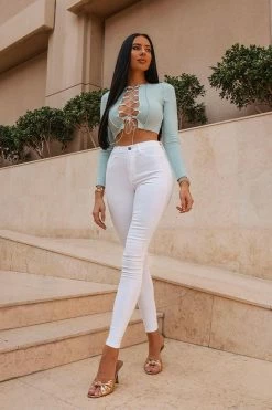 Fashion Nova Perfectly Classic Skinny Jeans - White