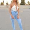 Fashion Nova Sedona High Rise Skinny Jean - Light Blue Wash