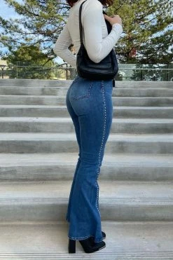 Fashion Nova Southern Belle Flare Jeans - Medium Wash