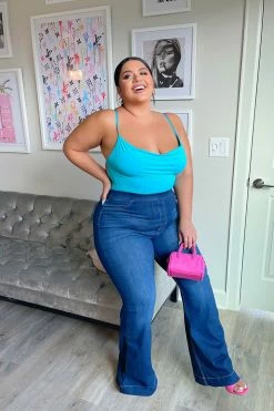 Best deal ๐ฅฐ Fashion Nova Start Something Mid Rise Flare ๐ Jeans - Medium Blue Wash ๐ 31 Fashion Nova Start Something Mid Rise Flare Jeans - Medium Blue Wash