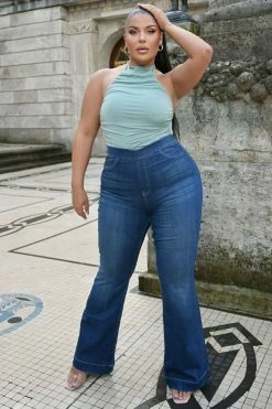 Best deal ๐ฅฐ Fashion Nova Start Something Mid Rise Flare ๐ Jeans - Medium Blue Wash ๐ 30 Fashion Nova Start Something Mid Rise Flare Jeans - Medium Blue Wash