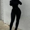Fashion Nova Super High Waist Denim Skinnies - Black Skinny Jeans