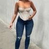 Fashion Nova Skinny Jeans Tall Your Turn Ankle Jeans - Dark Denim