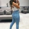 Fashion Nova Tell Your Boy Bye Jeans - Light Blue Wash
