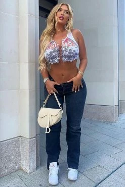 Fashion Nova V Nice To Meet You Straight Leg Jeans - Black