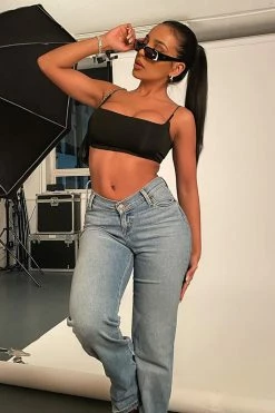 Flash Sale ✔️ Fashion Nova V Nice To Meet You Straight Leg 👖 Jeans - Light Blue Wash 🌟 12 Fashion Nova V Nice To Meet You Straight Leg Jeans - Light Blue Wash