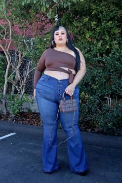 Fashion Nova Flare Jeans Wash Away Flare Jean - Dark Denim