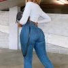 Fashion Nova Well Played Jeans - Medium Blue Wash Skinny Jeans
