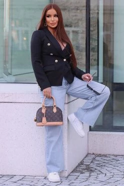 Fashion Nova Baggy Jeans Winona 90's Wide Leg Jeans - Medium Blue Wash