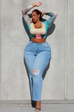 Fashion Nova Work It Utility Straight Leg Jeans - Light Blue Wash